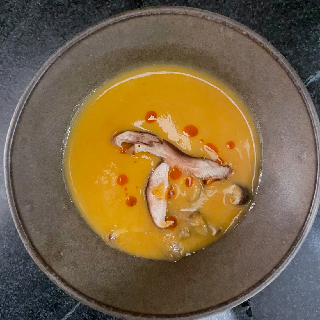 Sweet Potato Soup with dashi & coconut