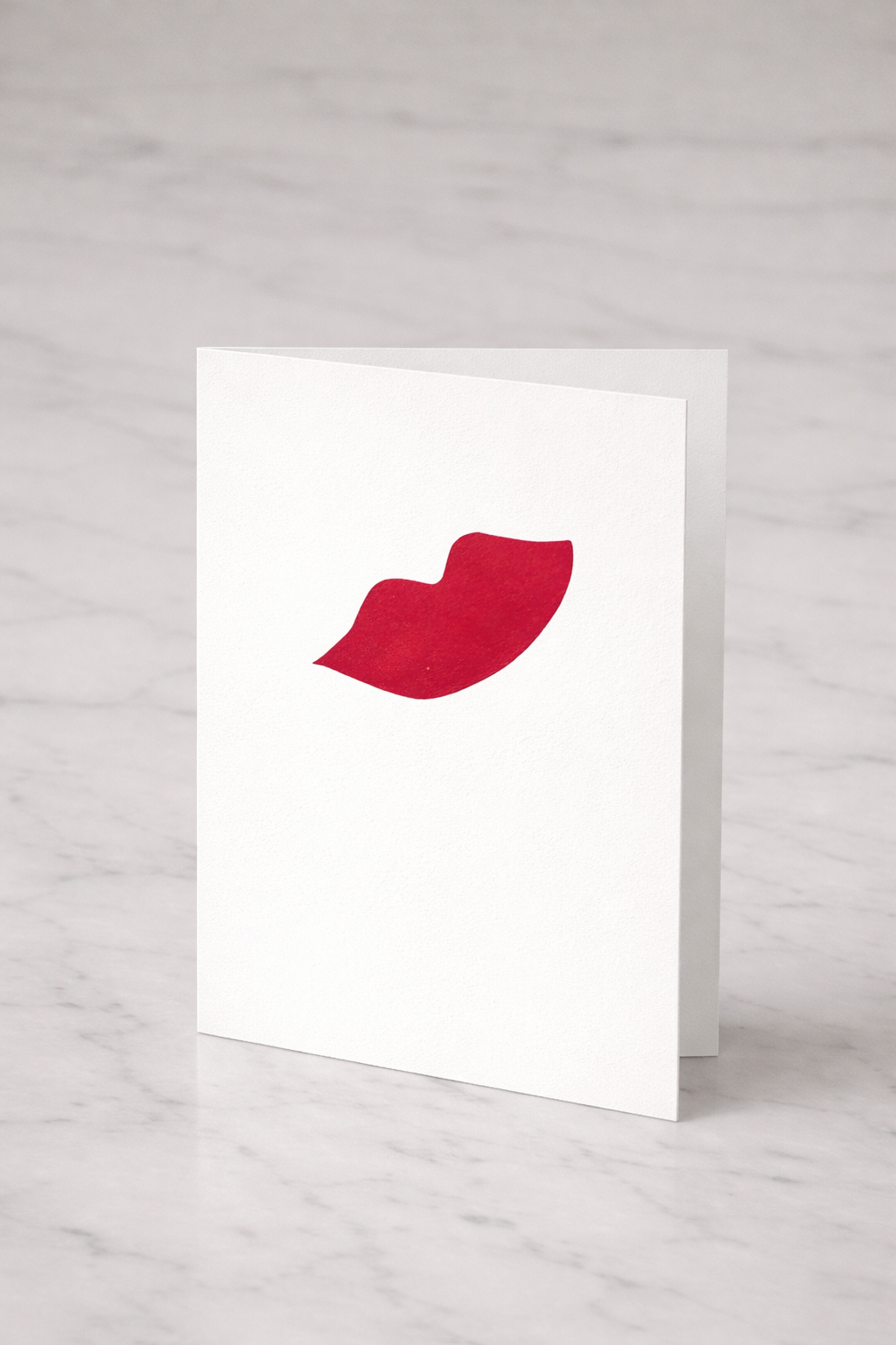 Line Art Greeting Card - Lips